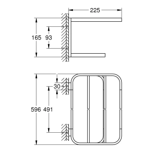 Полочка для полотенец GROHE Selection, теплый закат матовый (41066DL0)