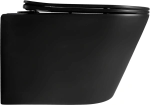 Унитаз Aquatek ВЕГА подвесной с сиденьем с микролифтом, матовый черный AQ1905-MB