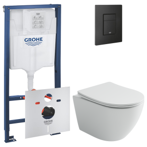 Комплект инсталляции GROHE Solido 3 в 1 с унитазом Уно CN11001T и звукоизоляционным комплектом (NW0827)