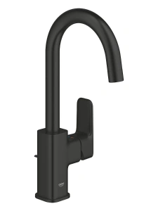 Смеситель для раковины GROHE Cubeo с донным клапаном, L-size., матовый черный (1017672430)
