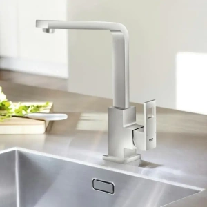 Смеситель для кухни GROHE Eurocube, суперсталь (31255DC0)