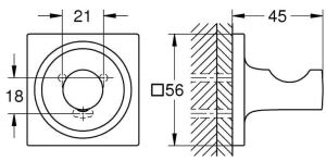 Крючок для халата GROHE Allure, темный графит глянец (40284A01)