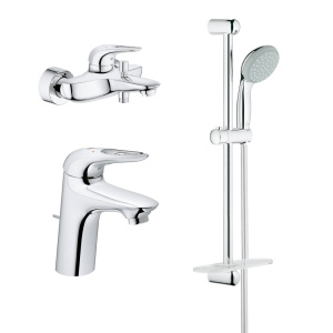 Готовый комплект для ванной комнаты GROHE Eurostyle, хром (124416)