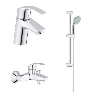Готовый комплект для ванной комнаты GROHE Eurosmart, хром (124446)