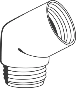 Угловой переходник для подключения душевого шланга 1/2″ x 1/2″ GROHE Sena, хром (28389000)