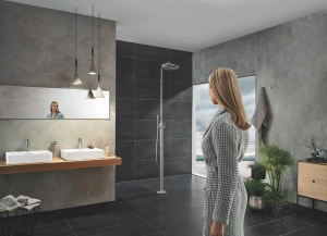 Смеситель для раковины GROHE Essence S-Size II с донным клапаном, суперсталь (23589DC1)
