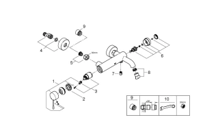 Смеситель для ванны GROHE Essence, суперсталь (33624DC1)