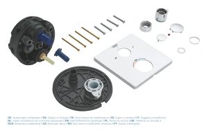 Внешняя часть термостата для ванны GROHE Grohtherm на 2 потребителя, хром (24080000)