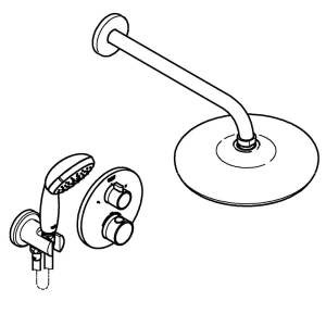 Душевая система GROHE Grohtherm с термостатом для душа, хром (34727000)