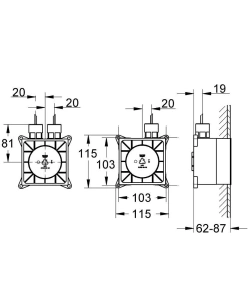 Блок для светового модуля для систем GROHE F-digital deluxe (29072000)