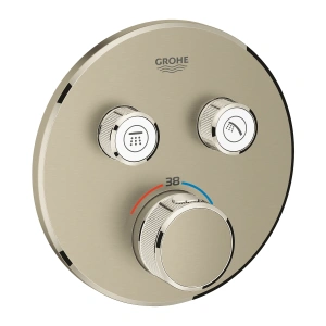 Внешняя часть термостата для ванны и душа GROHE Grohtherm SmartControl на 2 потребителя, круглая, никель матовый (29119EN0)