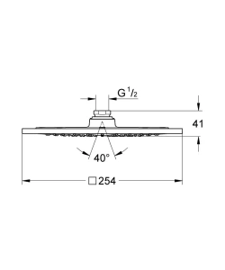 Верхний душ GROHE Rainshower F-series 10", 1 режим, хром (27271000)