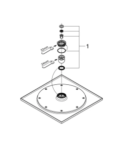 Верхний душ GROHE Rainshower F-series 10", 1 режим, хром (27271000)