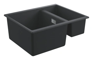 Мойка GROHE K500 с 1,5 чашей, 555 x 460 мм, черный гранит (31648AP0)