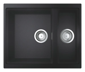 Мойка GROHE K500 с 1,5 чашей, 555 x 460 мм, черный гранит (31648AP0)