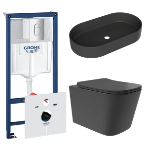 Комплект инсталляции GROHE Rapid SL NW0145/S с унитазом Aqueduto MACIO Plus MACT0240 и раковиной Aqueduto ESPIRAL ESP0240 (NW0477)
