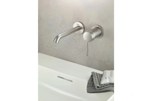 Внешняя часть смесителя для раковины GROHE Essence на 2 отверстия, M-Size, суперсталь (19408DC1)