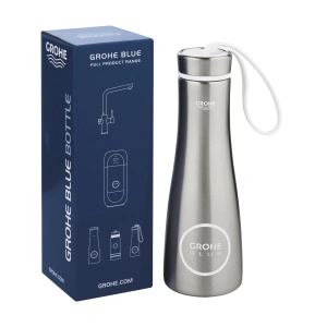 Бутылка для питьевой воды GROHE Blue, нержавеющая сталь (40848SD0)