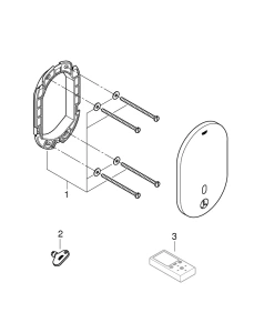 Внешняя часть термостата для душа GROHE Eurosmart Cosmopolitan E инфракрасный, хром (36463000)
