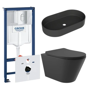 Комплект инсталляции GROHE Rapid SL NW0145/S с унитазом Aqueduto CONE CON0140 и раковиной Aqueduto ESPIRAL ESP0240 (NW0473)