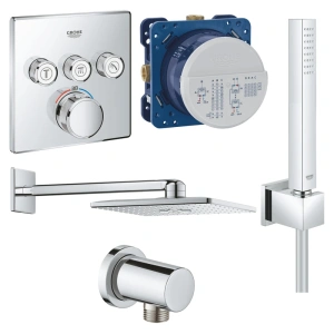 Готовый комплект для душа GROHE Grohtherm SmartControl скрытого монтажа, хром (NSB0173)