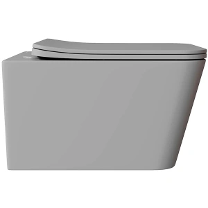 Унитаз подвесной Aqueduto MACIO 520*370 безободковый, сиденье с микролифтом, серый матовый (MACT2130)