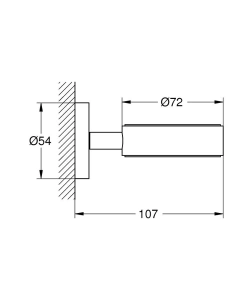 Держатель GROHE Essentials, матовый черный (1024662430)