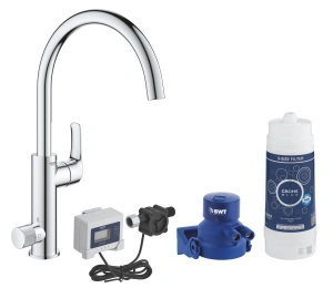 Смеситель для кухни GROHE Blue Pure Eurosmart с функцией фильтрации, с фильтром в комплекте, хром (30499000)