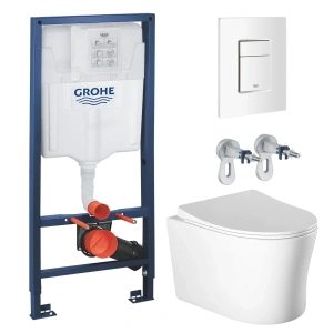 Комплект инсталляции GROHE Rapid SL 38772SH0 с унитазом Aquatek НИКА AQ2009-00 и сиденьем с микролифтом (NW0327)