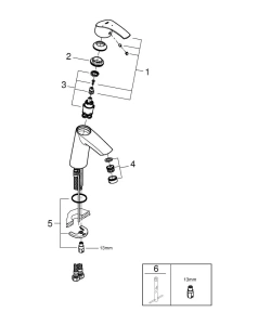 Смеситель для раковины GROHE Eurosmart, M-size, хром (2339510E)