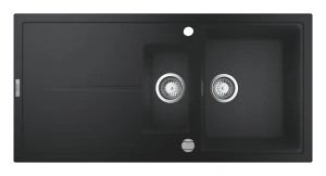 Мойка GROHE K400 с 1,5 чашей, 1000 x 500 мм, черный гранит (31642AP0)