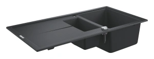 Мойка GROHE K400 с 1,5 чашей, 1000 x 500 мм, черный гранит (31642AP0)