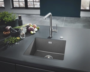 Мойка GROHE K700U с одной чашей, 457 x 406 мм, серый гранит (31653AT0)