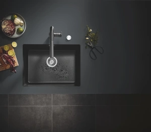 Мойка GROHE K700U с одной чашей, 610 x 460 мм, черный гранит (31655AP0)