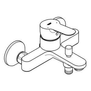 Смеситель для ванны GROHE BauEdge, хром (23334000)