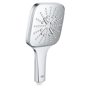Душевой гарнитур GROHE Rainshower SmartActive 130 Cube с мыльницей, 3 режима струи, душевая штанга 900 мм, 9,5 л/мин, хром (26587000)