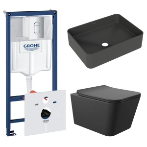 Комплект инсталляции GROHE Rapid SL NW0145/S с унитазом Aqueduto MACIO MAC0140 и раковиной Aqueduto ESPIRAL ESP0440 (NW0509)