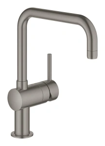 Смеситель для кухни GROHE Minta с поворотным U-изливом, темный графит матовый (32488AL0)