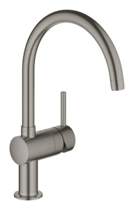 Смеситель для кухни GROHE Minta с поворотным C-изливом, темный графит матовый (32917AL0)