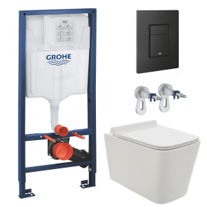 Комплект инсталляции GROHE Solido 38811KF0 с унитазом AQUAme AQM2003 и сиденьем с микролифтом (NW0299)