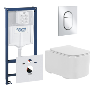 Комплект инсталляции GROHE Rapid SL NW0145/S с унитазом Aquatek КВАДРО AQ1515T-00 и сиденьем с микролифтом (NW0338)