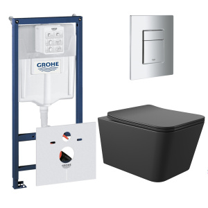 Комплект инсталляции GROHE Rapid SL 38775001 с унитазом Aqueduto MACIO MACT2140 и сиденьем с микролифтом (NW0542)