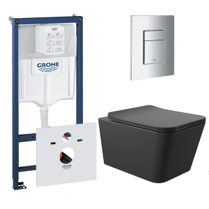 Комплект инсталляции GROHE Rapid SL 38775001 с унитазом Aqueduto MACIO MACT2140 и сиденьем с микролифтом (NW0542)