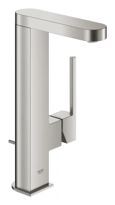 Смеситель для раковины GROHE Plus с донным клапаном и вытяжным изливом, суперсталь (23843DC3)