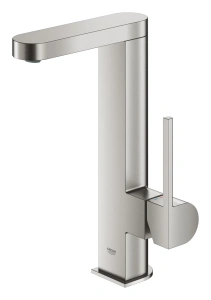 Смеситель для раковины GROHE Plus с донным клапаном и вытяжным изливом, суперсталь (23843DC3)