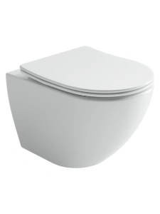 Подвесной унитаз Ceramicanova Метрополь безободковый, смыв Торнадо, белый (CN4002T)