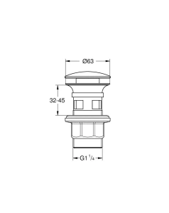 Донный клапан для раковины GROHE Push-Open, матовый черный (1024642430)