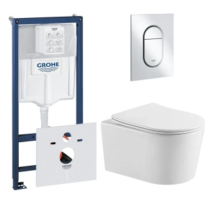 Комплект инсталляции GROHE NW0145/S с унитазом Aquatek ОБЕРОН и сиденьем с микролифтом (NW0534)