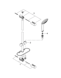 Душевой гарнитур GROHE Euphoria 110 Mono с мыльницей, 1 режим струи, душевая штанга 600 мм, 21,7 л/мин, хром (27266001)