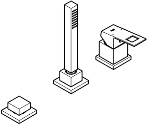 Смеситель для ванны GROHE Eurocube, хром (19966000)